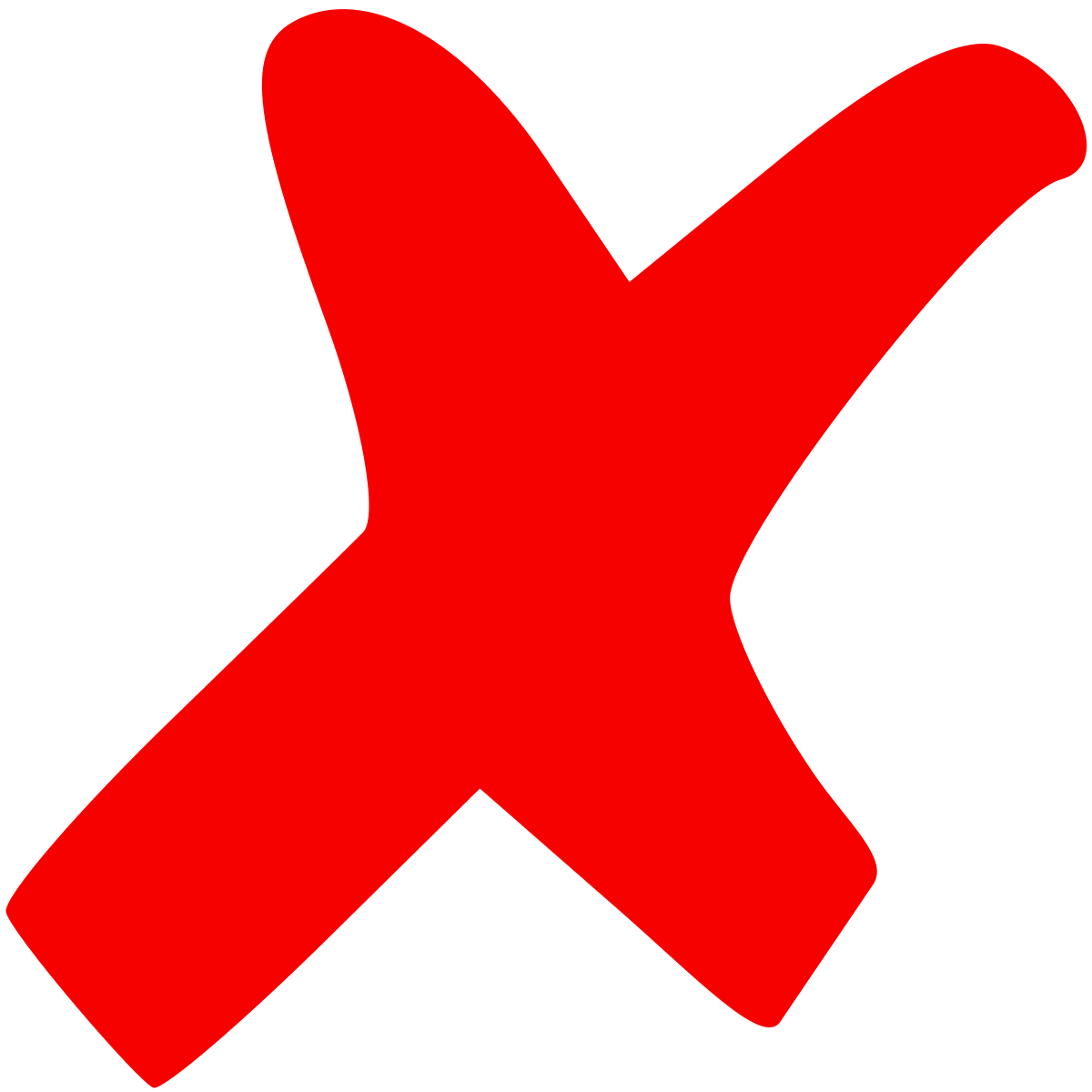 crossing out X symbol